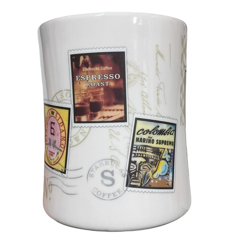 2002 STARBUCKS Coffee Barista Mug Air Mail Stamps Kenya, Panama, Italian Roasts - Picture 9 of 13